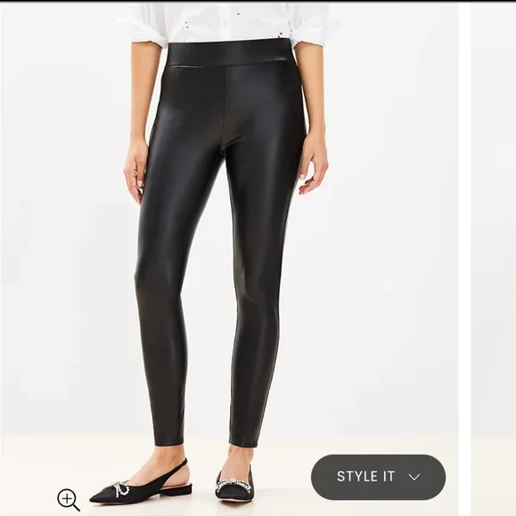 NWOT- Faux Leather Leggings - Picture 1 of 4